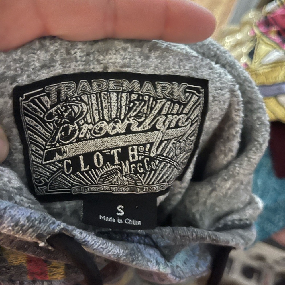 Brooklyn Cloth Gray Multicolor Patterned Hoodie - image 4